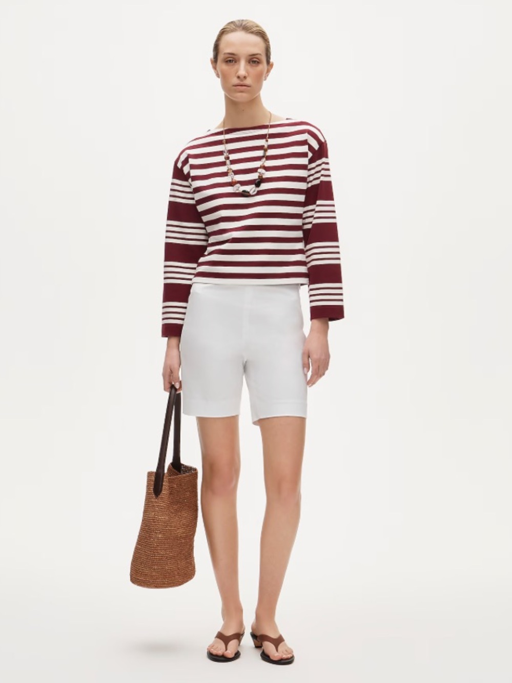 J. Crew Bermuda Short Sateen White $128 Flat Front Made in Italy Size 6 NWT